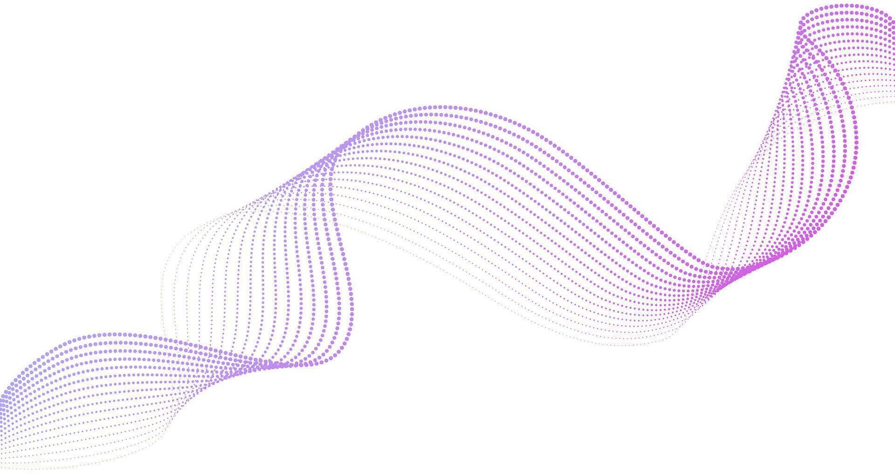 Futuristic geometric shapes neon halftone wavy dotted lines in abstract composition. illustration of gradient curved stripes. Modern design for equalizer, digital art, web banners, cover art. vector
