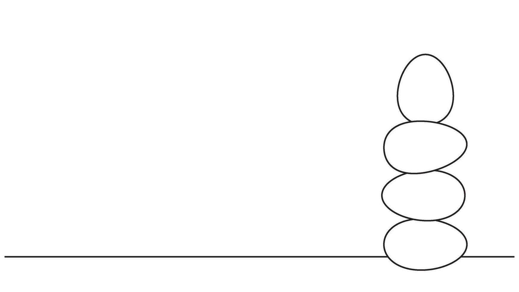Minimalist rock balancing artwork illustrating harmony and equilibrium concept vector