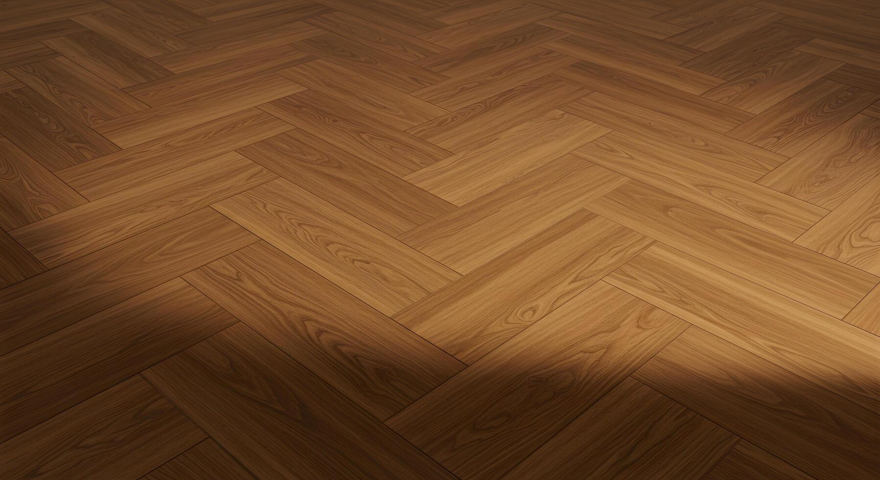 Wooden Herringbone Floor Pattern with Light Creates a Warm Atmosphere photo
