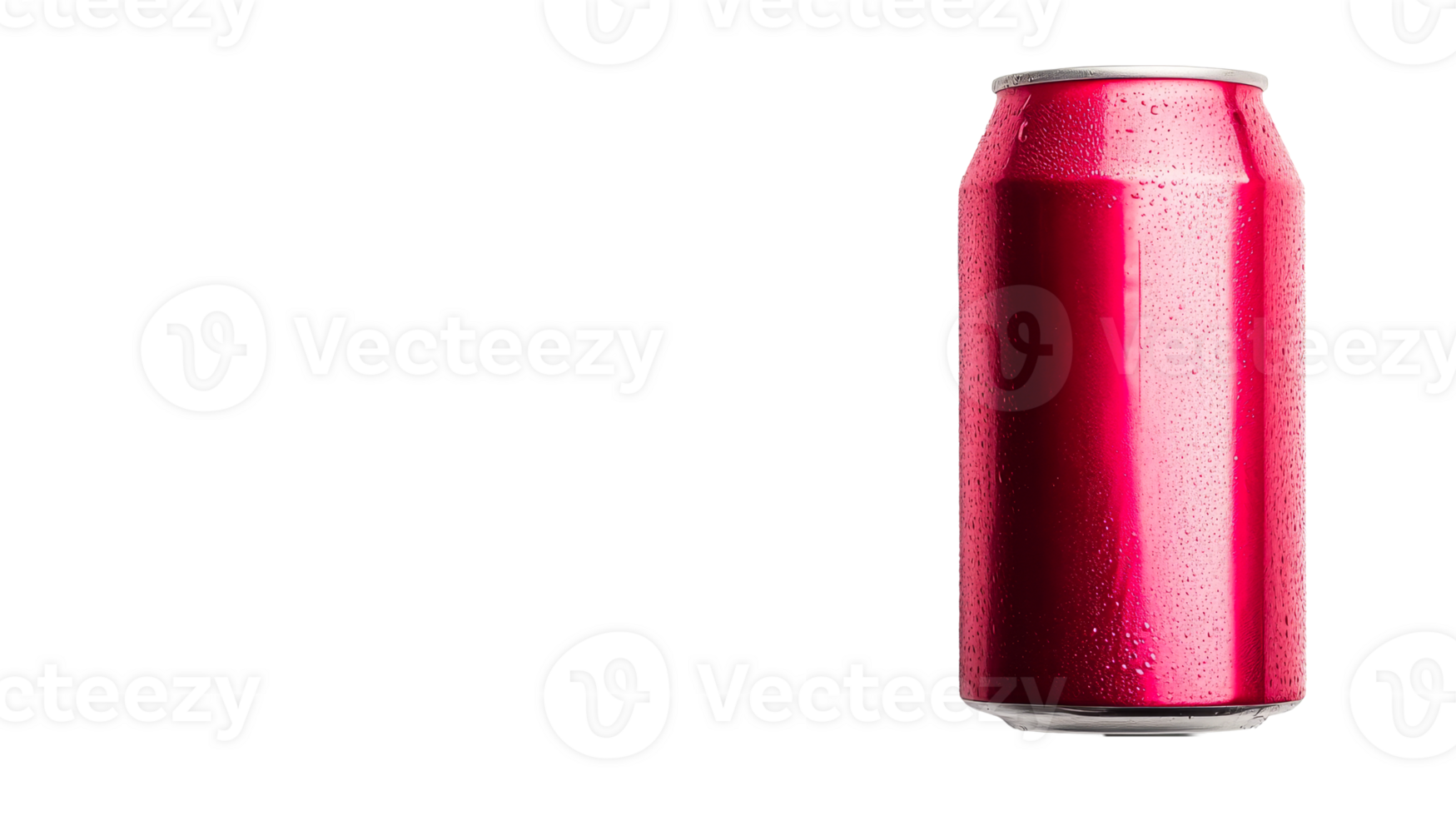 Refreshing chilled beverage can, condensation droplets, isolated, cut out transparent png