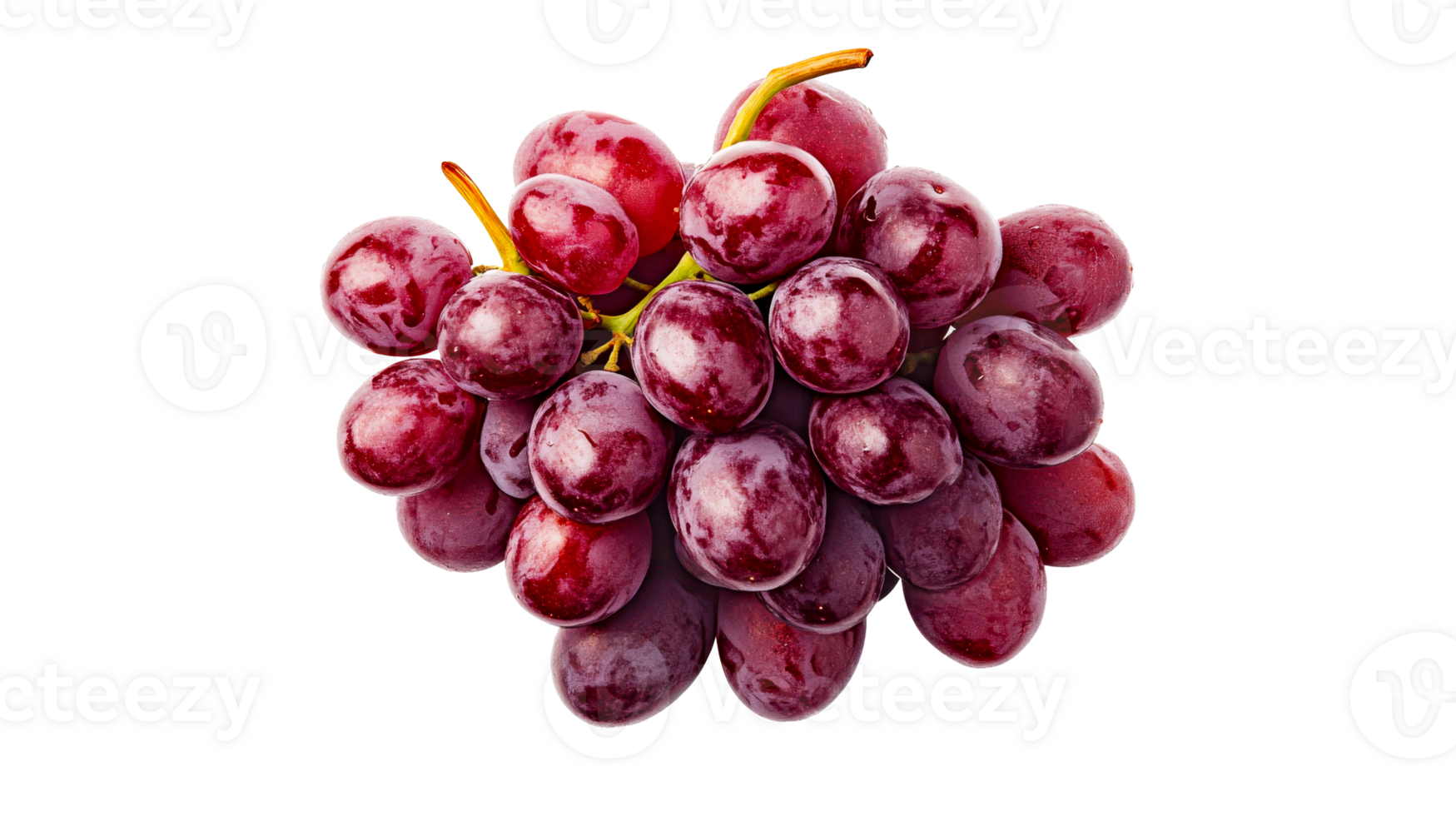 Grapes bunch of fresh red isolated, cut out transparent png