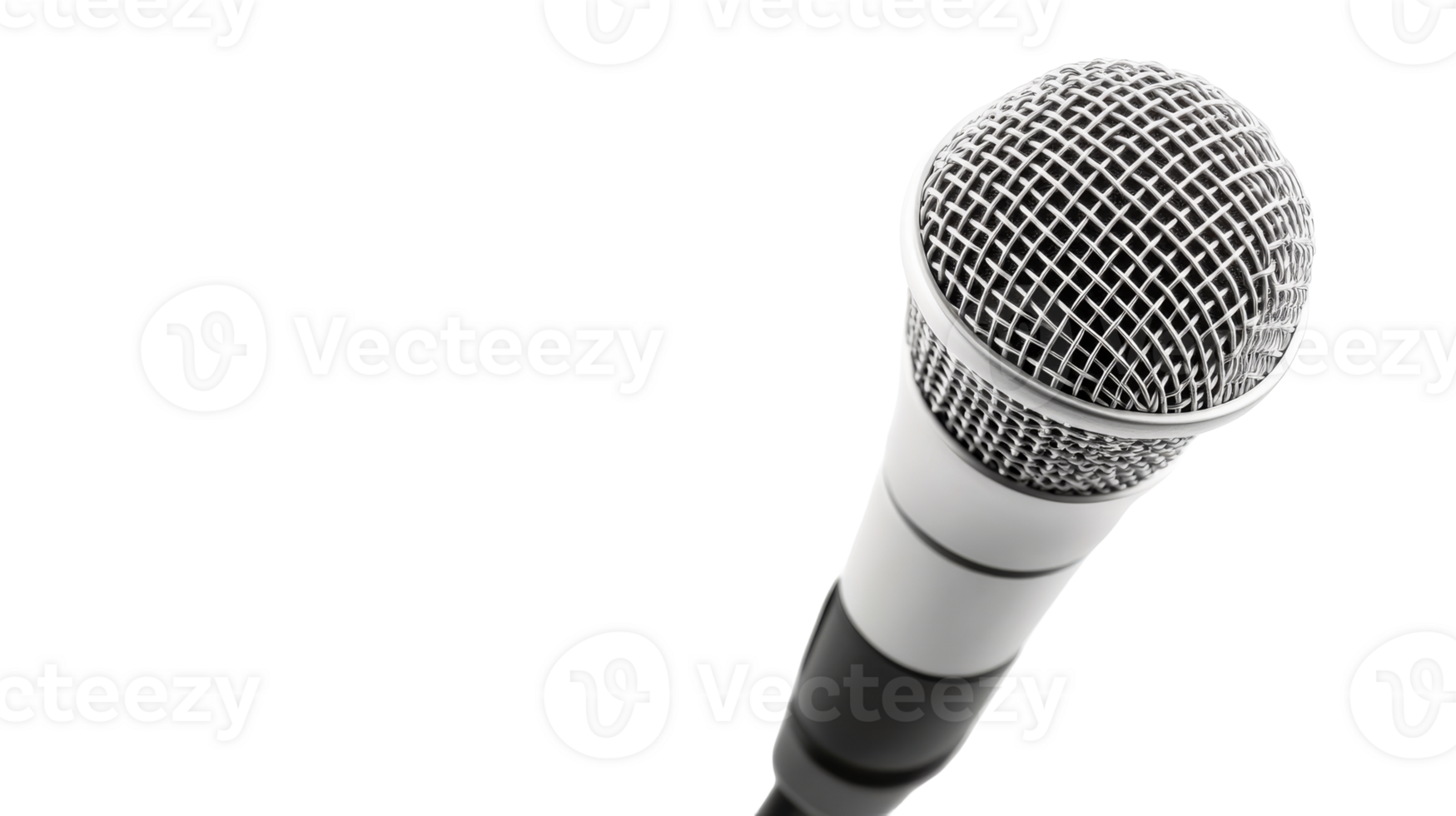 Realistic microphone design, voice equipment, audio accessory , cut out transparent png