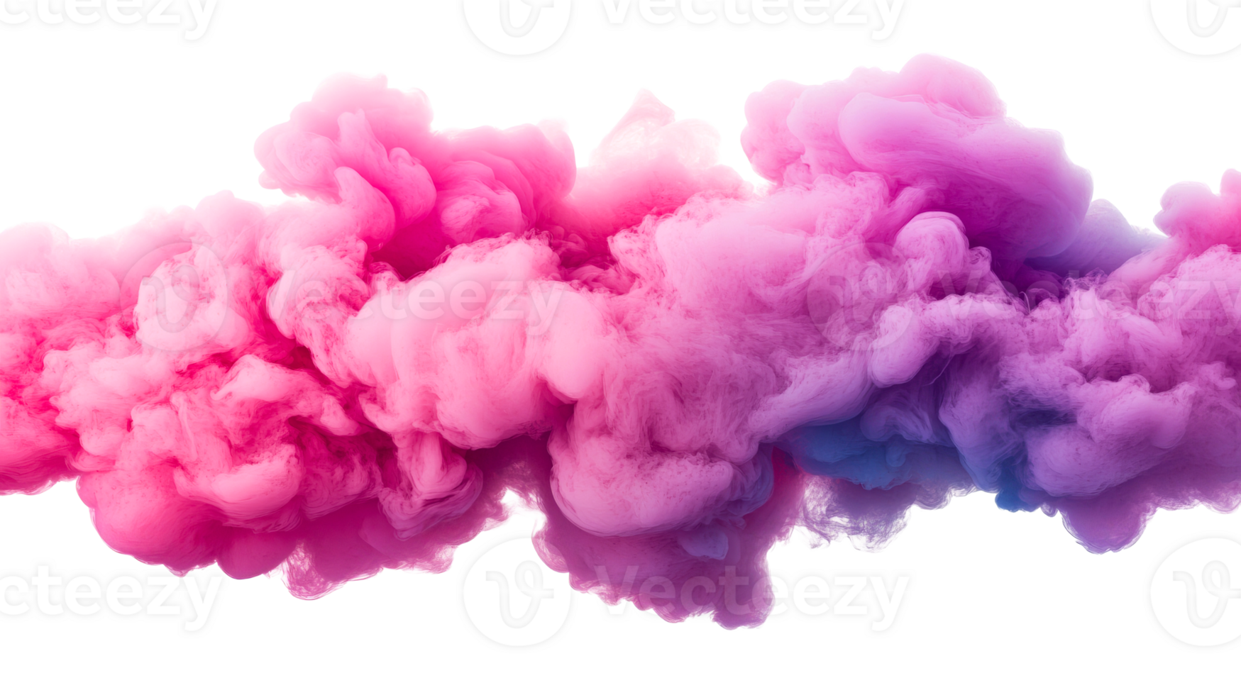 Abstract colorful smoke plume, ethereal and dreamlike effect, cut out transparent png