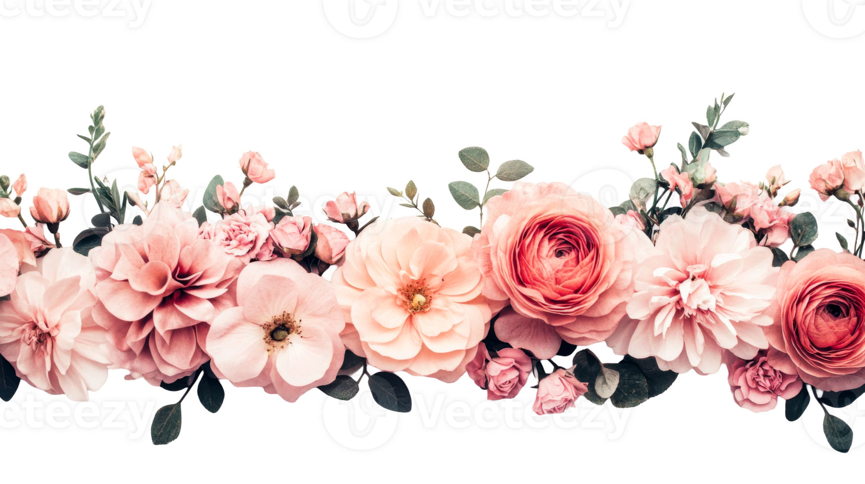 Pink Flowers Line, Floral Arrangement, Delicate, Cut Out Transparent png