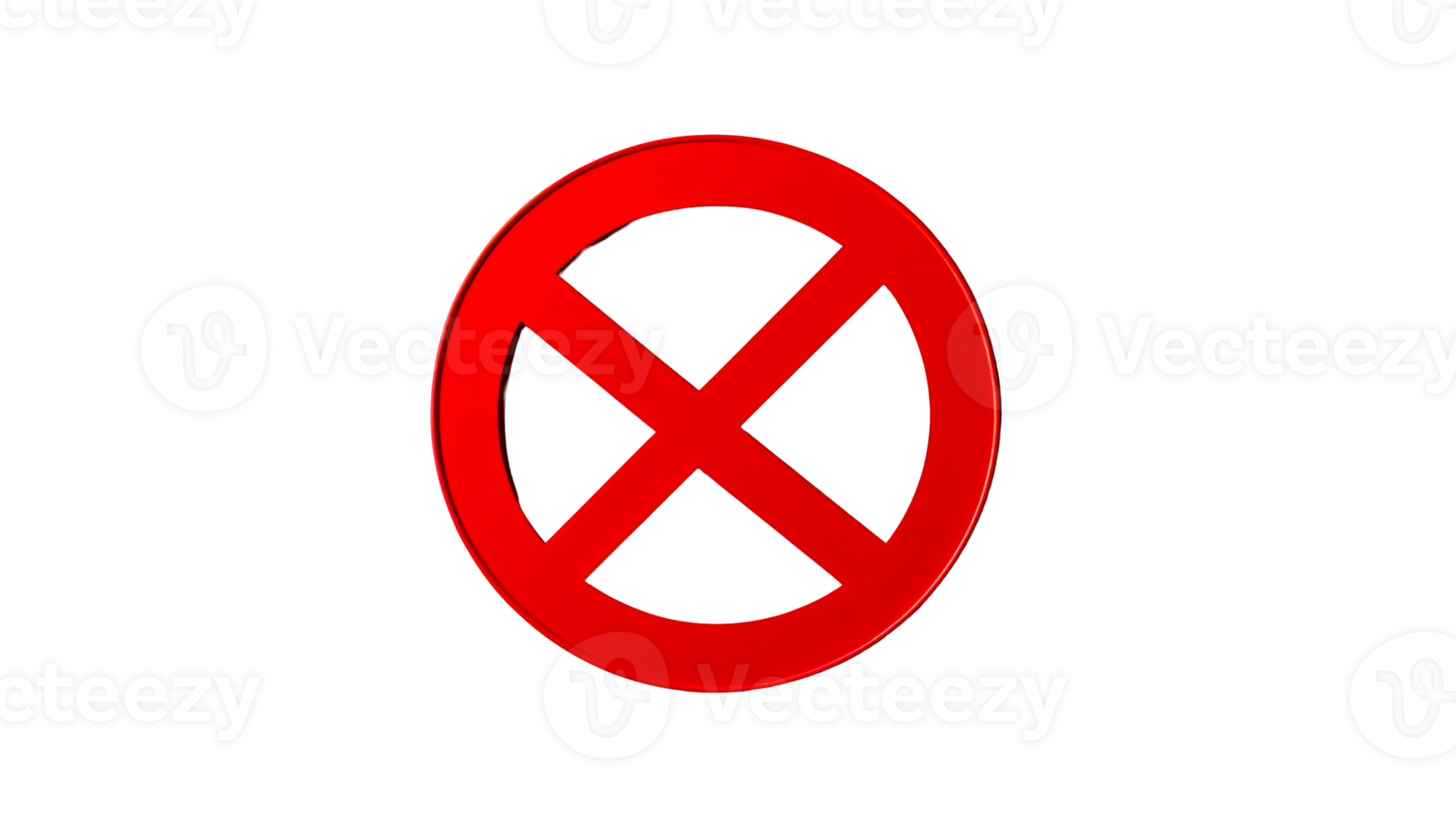 Red prohibition symbol of the X-Men, cut out transparent png