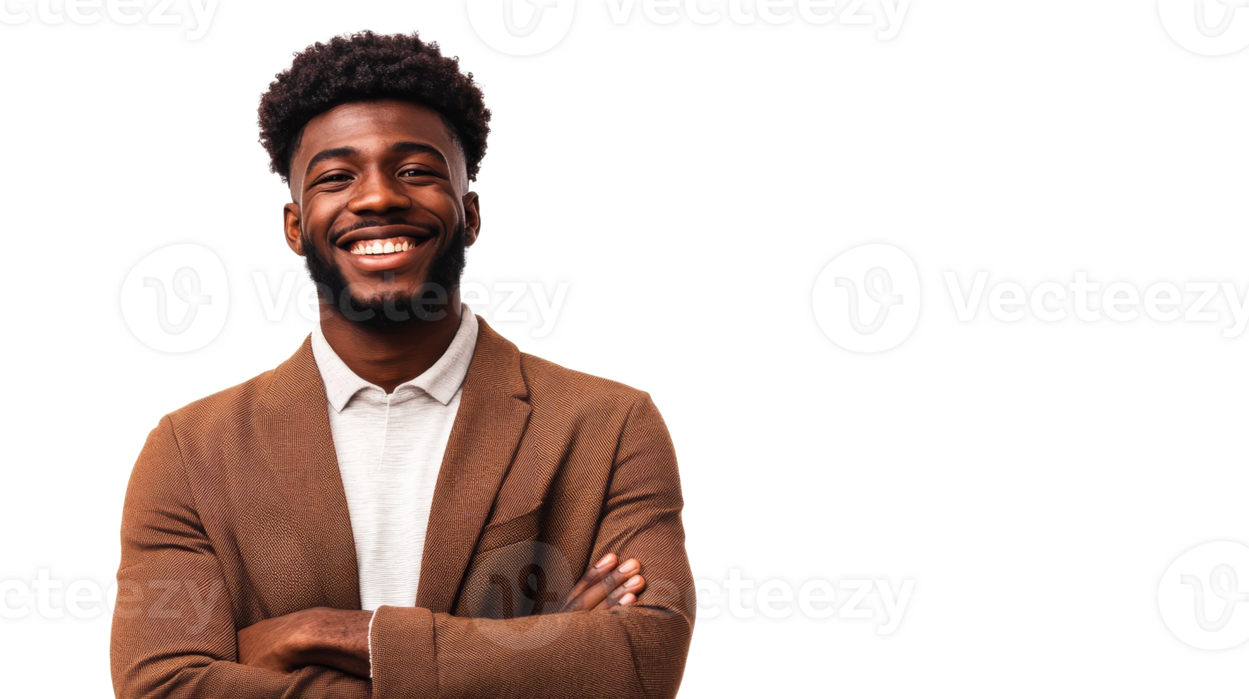 Stylish African American man in blazer, cut out transparent png