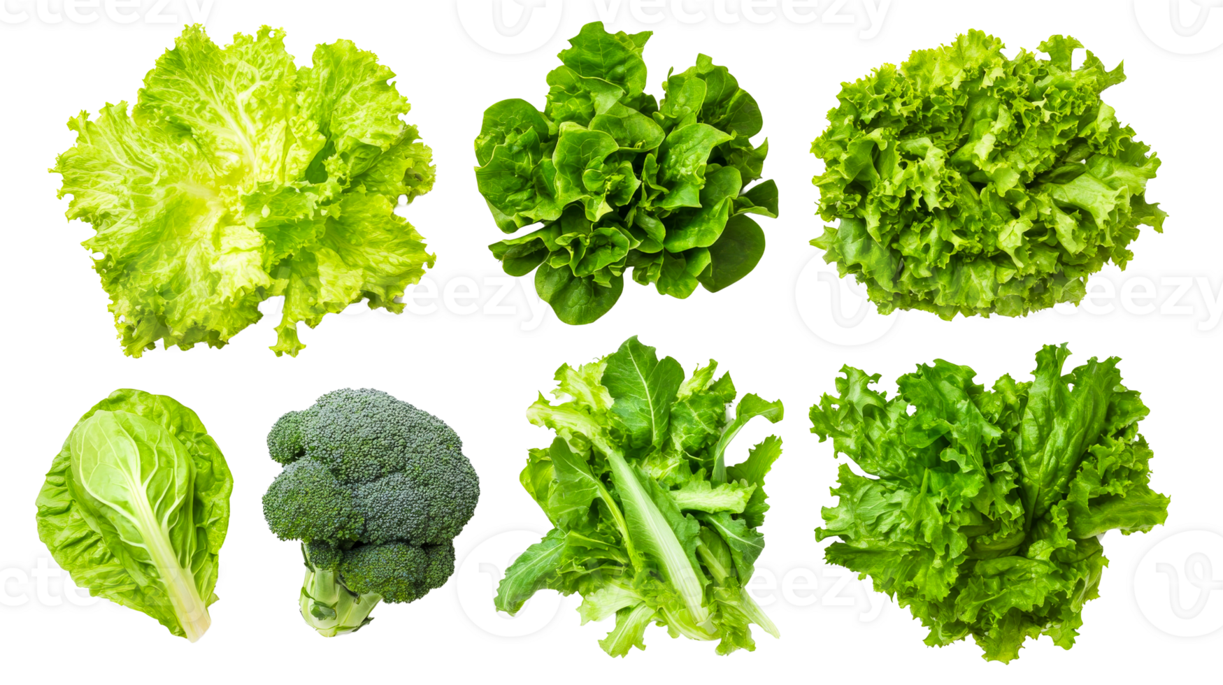 Variety of green leafy vegetables, organic food, diet, healthy food, cut out transparent png