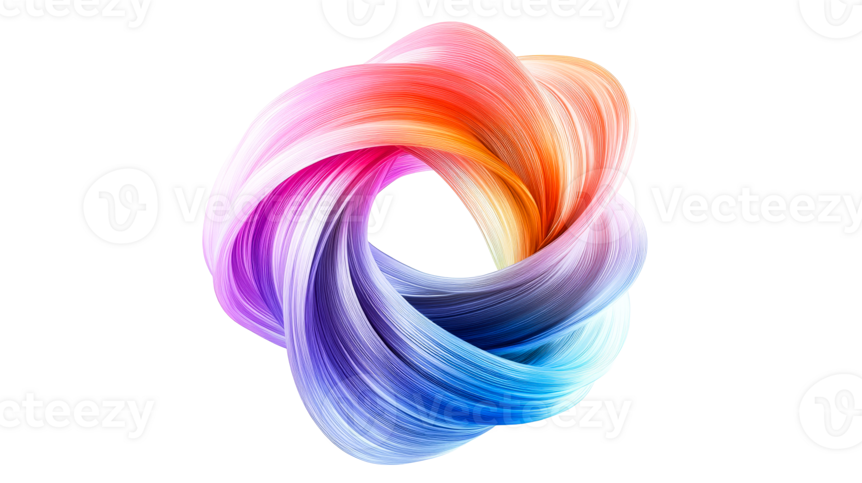 Colorful swirling design with smooth gradient transitions png