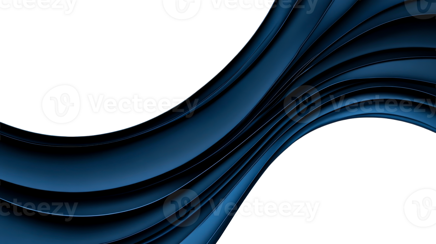 Elegant blue wave design with transparent background for digital use png
