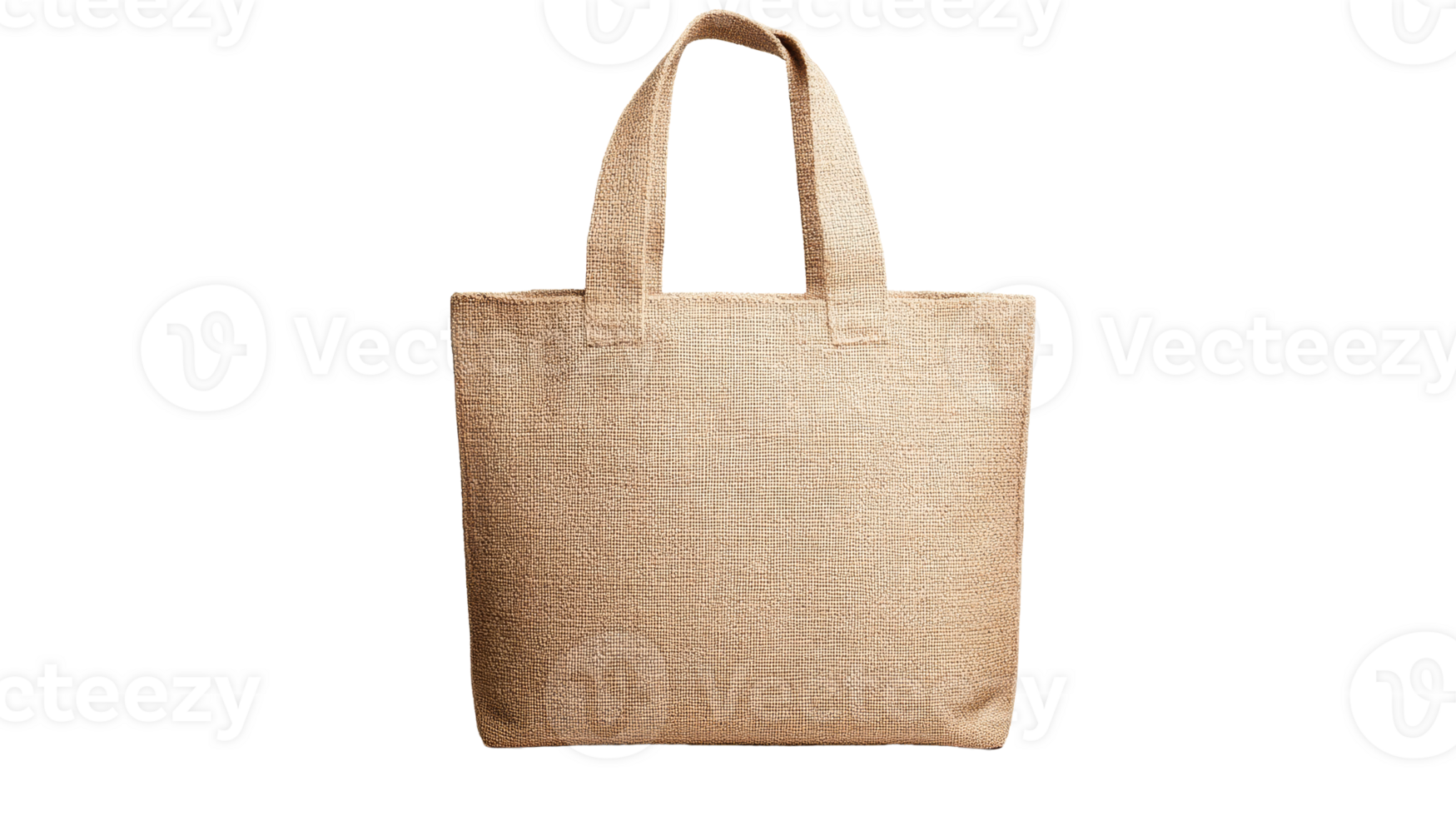 Simple jute tote bag design with handles for everyday use png