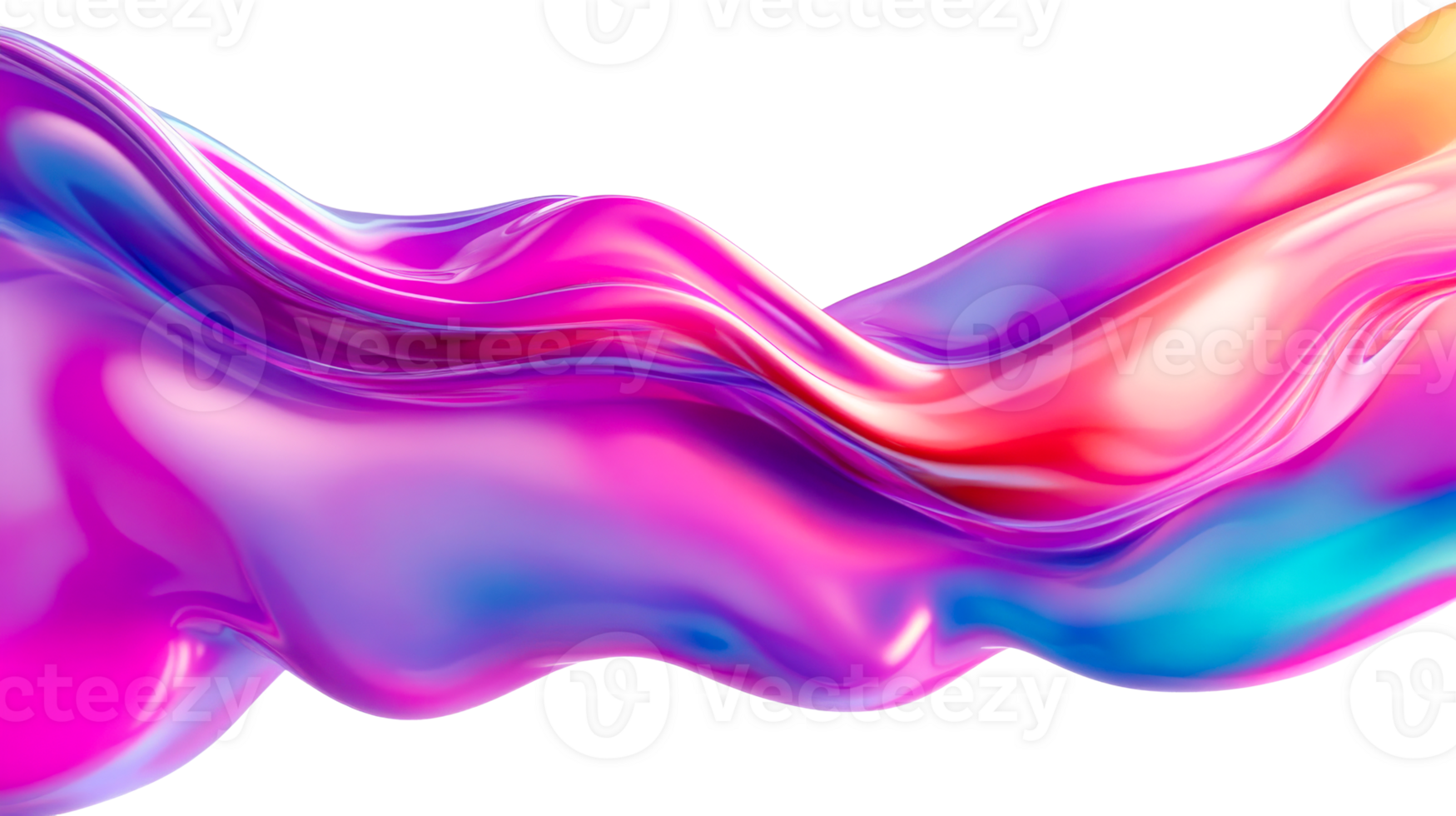 Abstract colorful wave of fluid, dynamic silk design, cut out transparent png