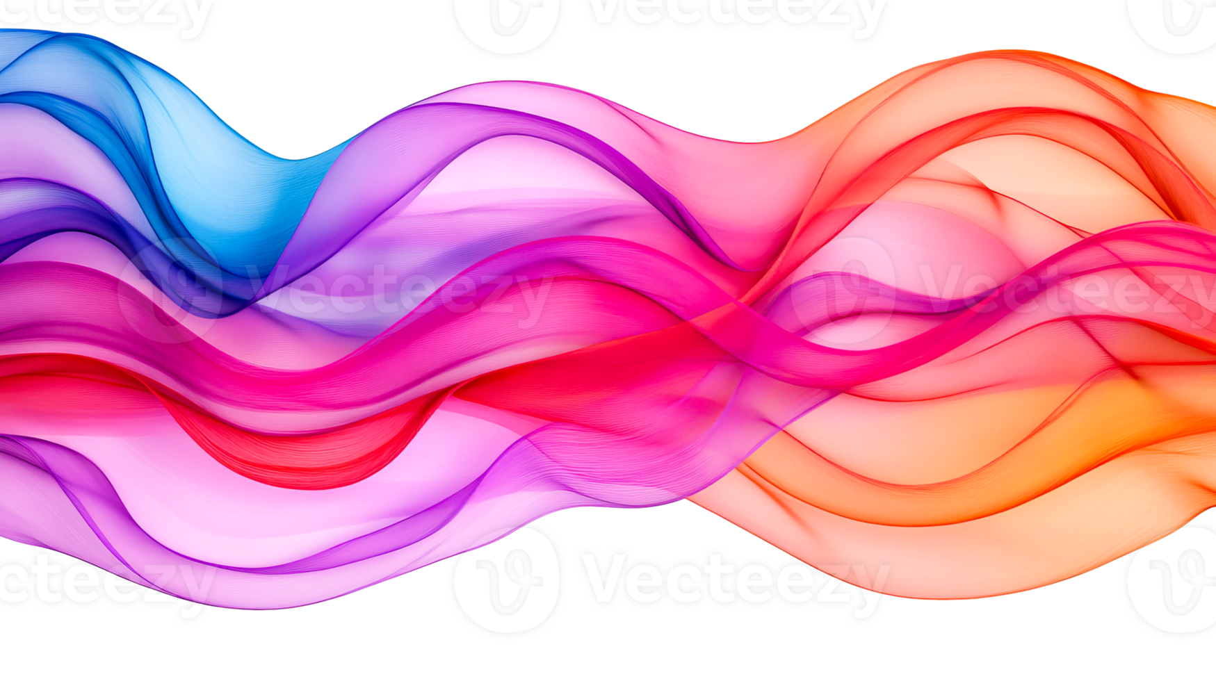 Abstract Colorful Waves, Cut out Transparent png