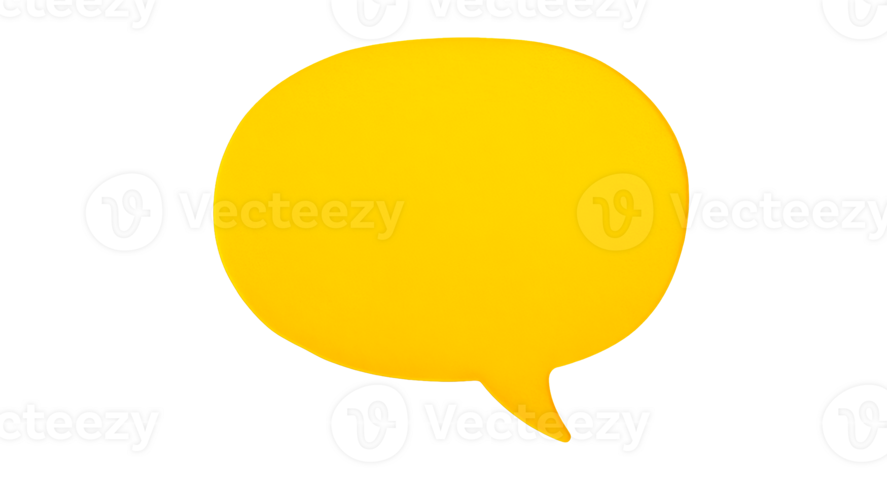 Speech bubble illustration, yellow talking cloud, conversation, cut out transparent png