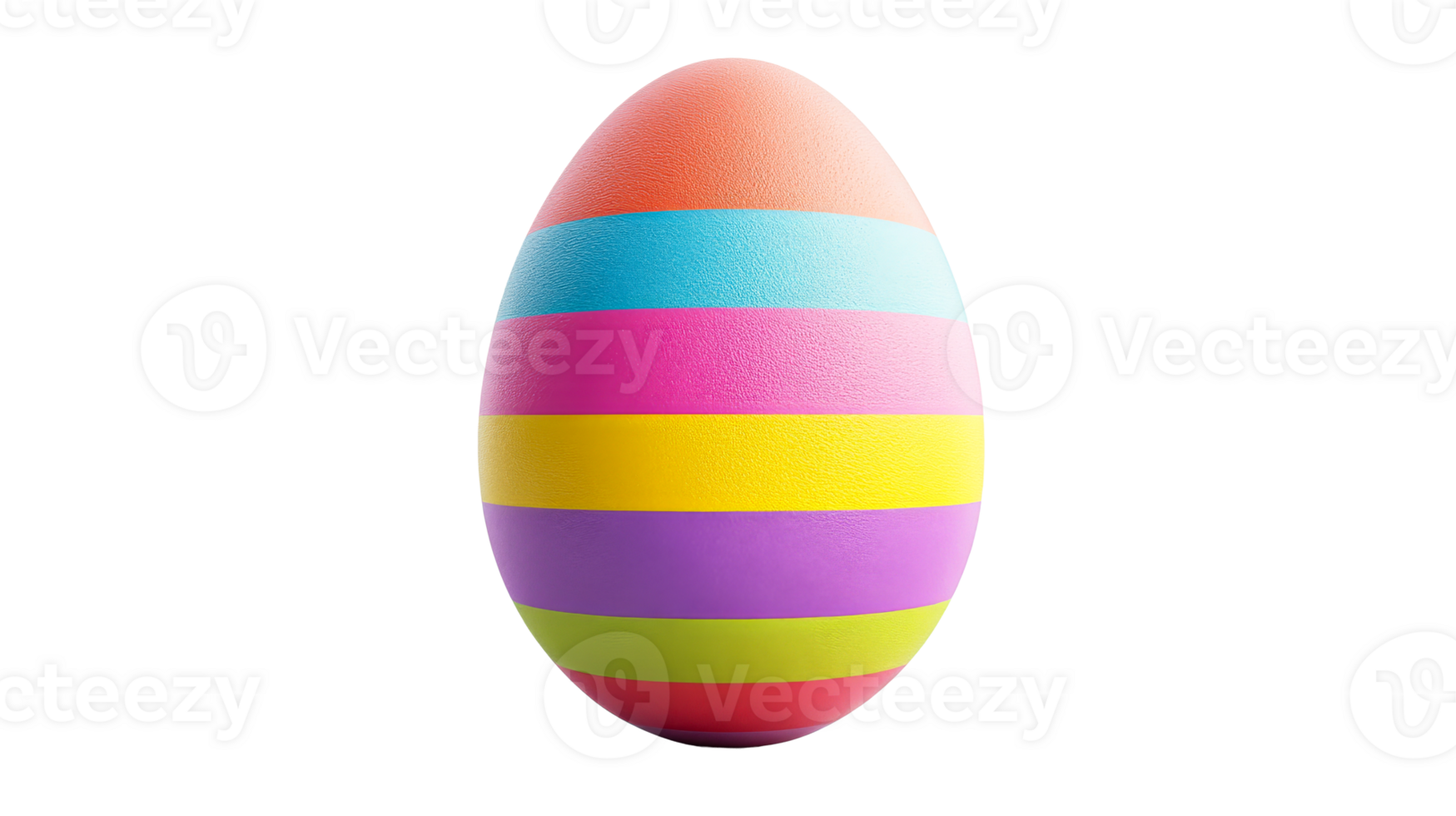 Easter egg with stripes, colorful patterns, design element , cut out transparent png