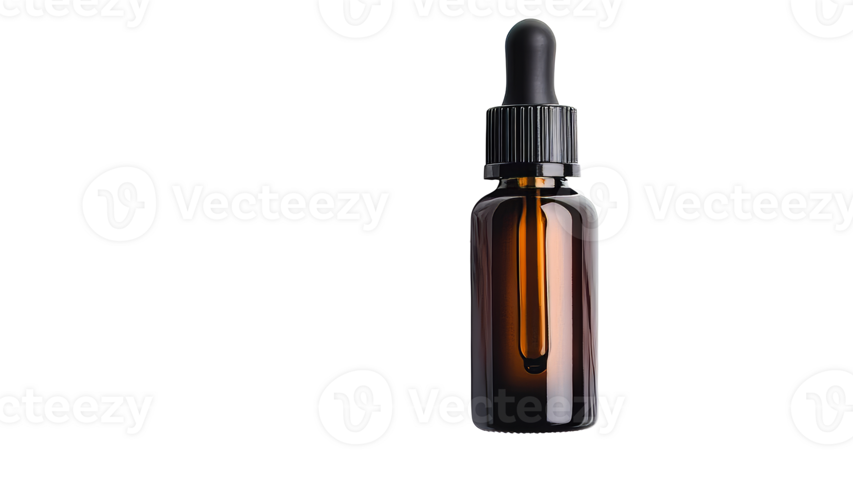 Amber glass dropper bottle, container, medical, essence, cut out transparent png