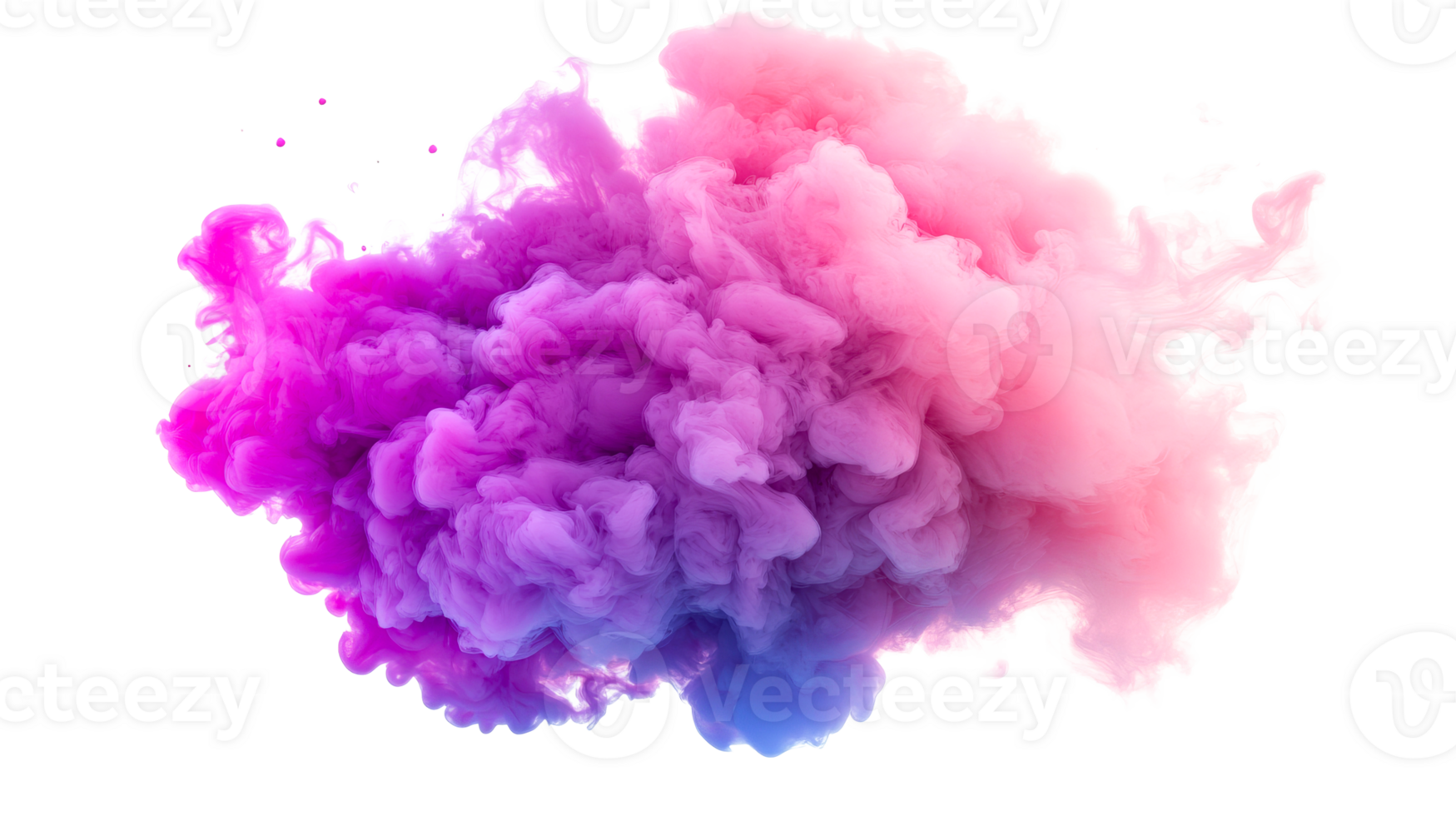 Pink, purple smoke cloud, abstract background design element, cut out transparent png