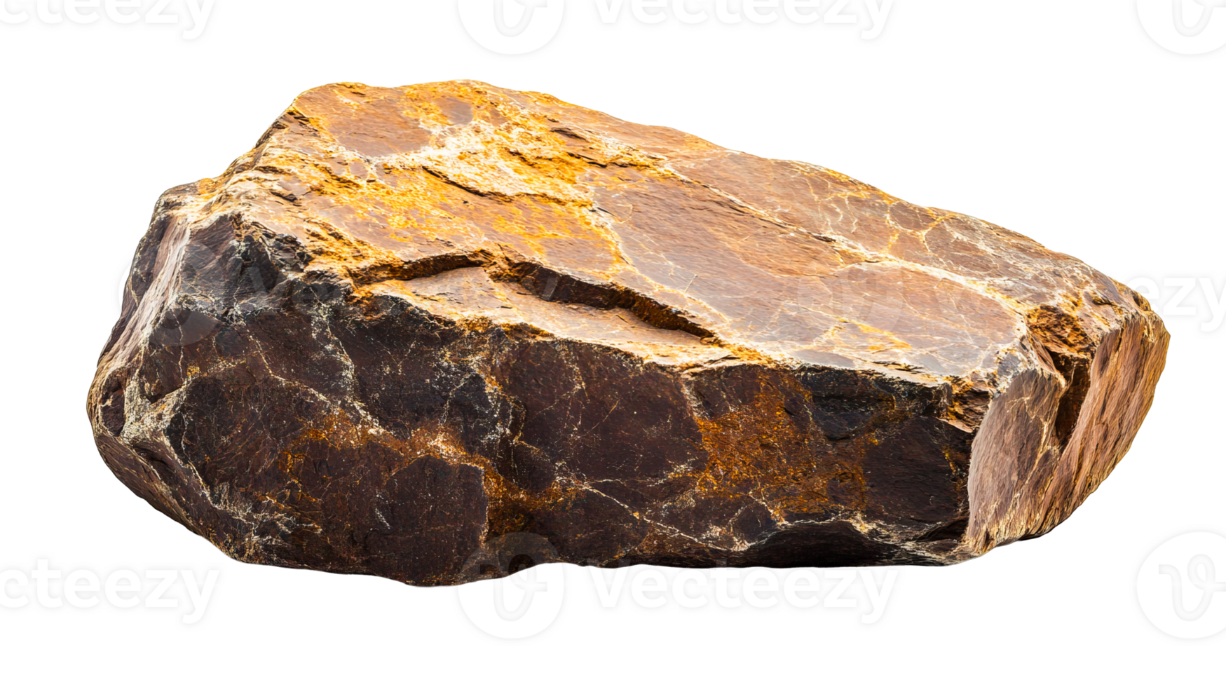 Rock formation with cracks, geology concept, rock texture, brown rock , cut out transparent png