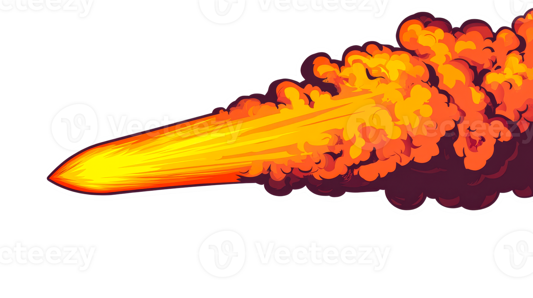 Cartoon Flame Illustration for Graphic Design Use, cut out transparent png