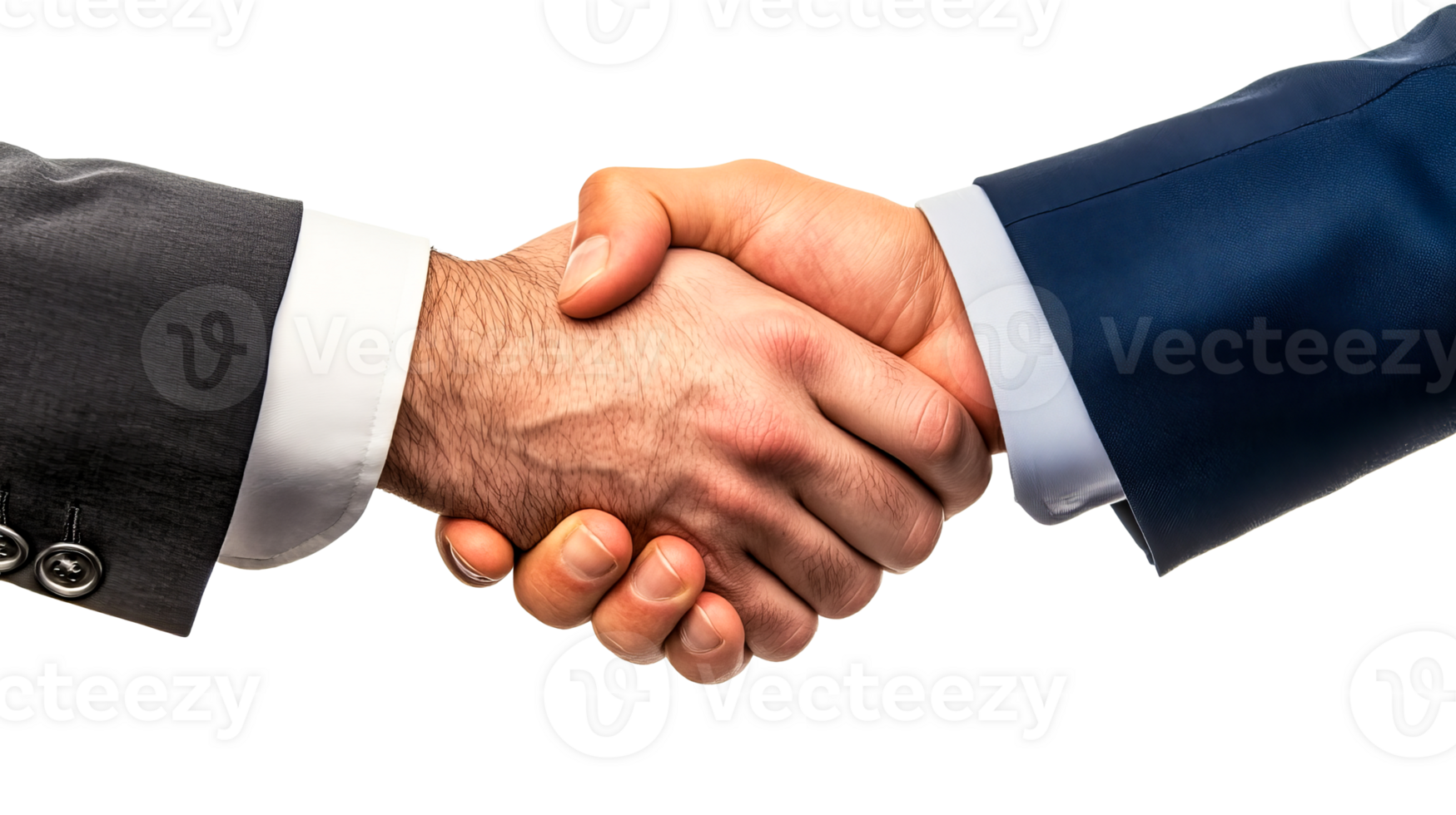Handshake of two business partners, deal closing, cooperation, cut out transparent png