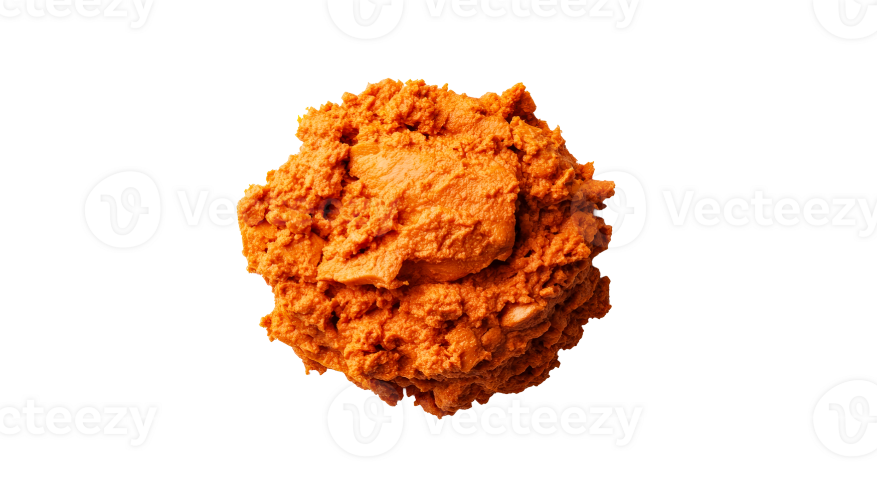 Close up view of fried chicken nugget, cut out transparent png