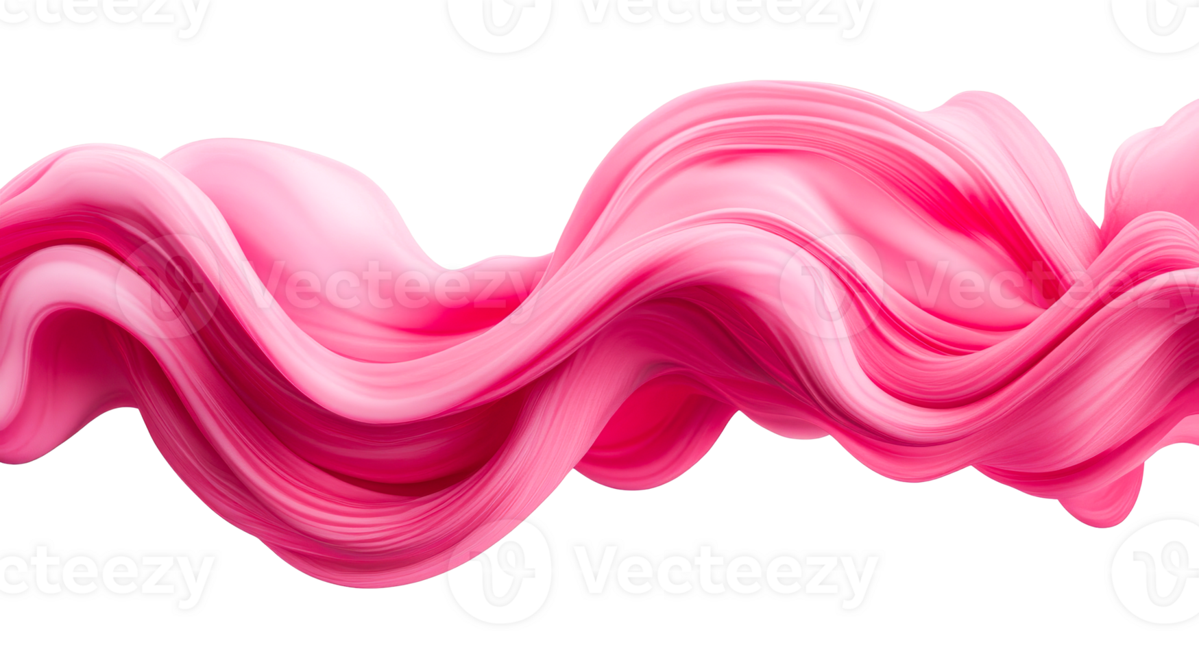 Pink swirl, abstract wave, art creation, 3d rendering, flow, cut out transparent png