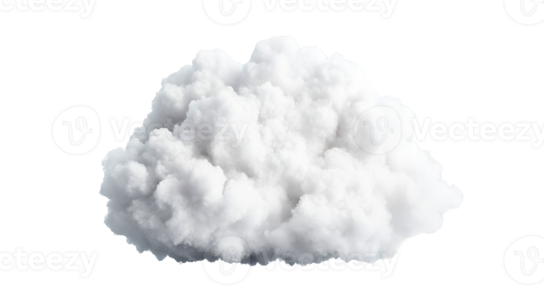 Fluffy white cloud formation on a black background , cut out transparent png