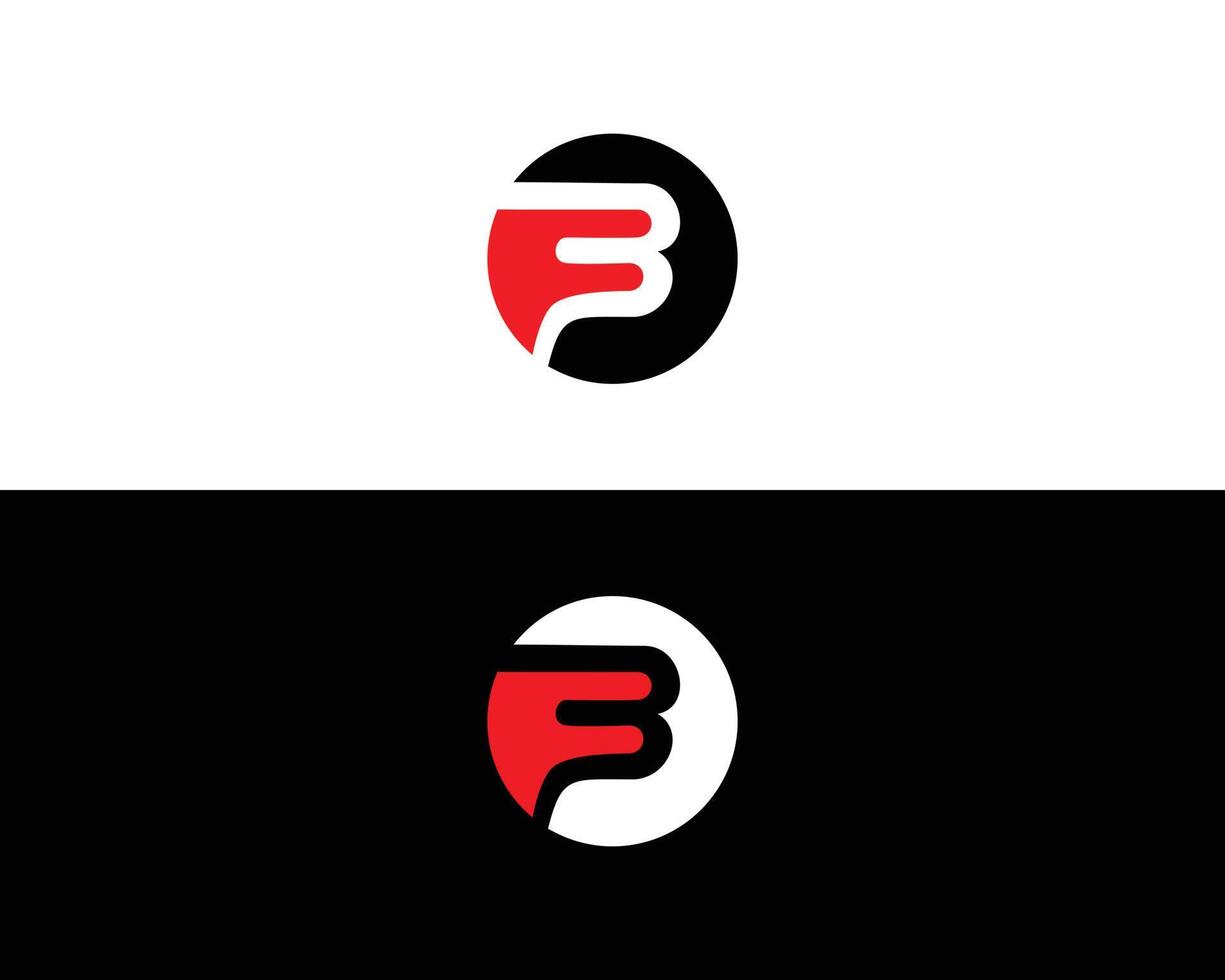 Letter F or FB Abstract Initial Logo Design Elegant Template. vector