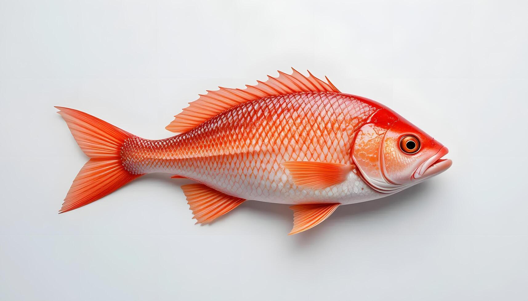 Vibrant Red Snapper A Minimalist Study in Coral Hues photo