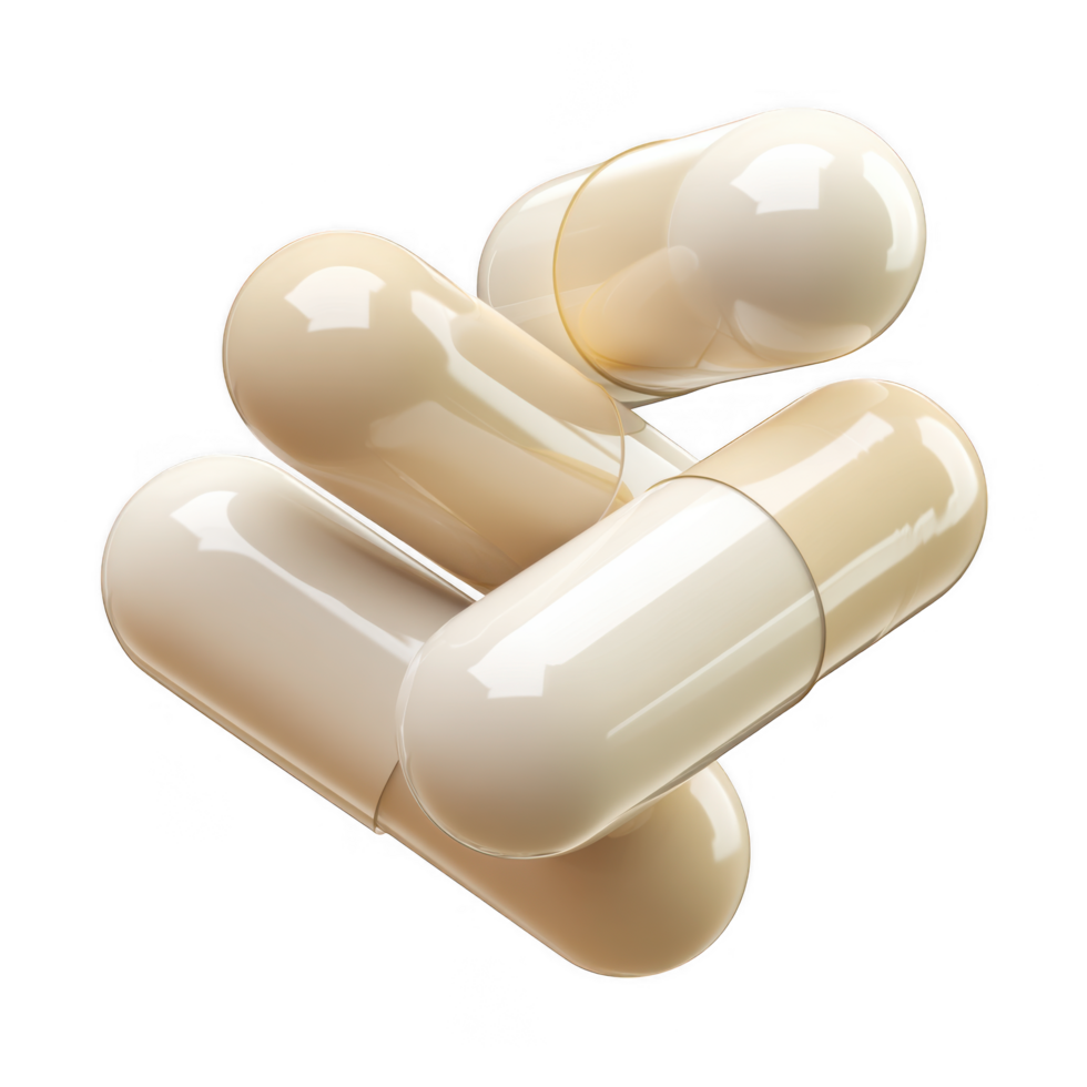 collection of glossy, beige capsules intertwined dynamic arrangement, showcasing their smooth surfaces and unique shapes. image conveys sense of health and wellness, ideal for supplement related png