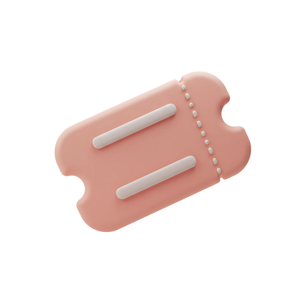 3D Ticket Icon - Event Admission Pass Illustration png