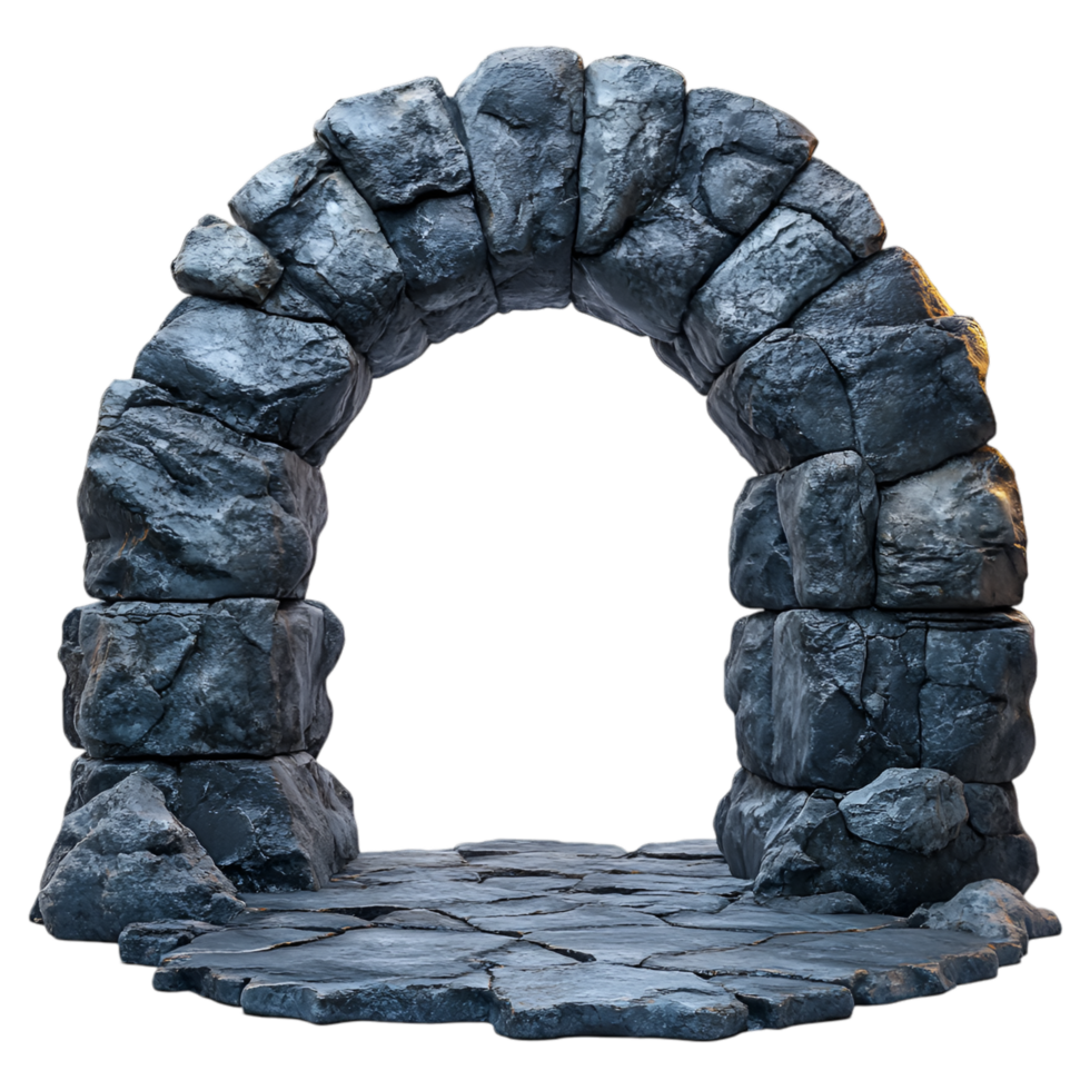Ancient Stone Archway Mysterious Entrance Gateway Fantasy Realm, png