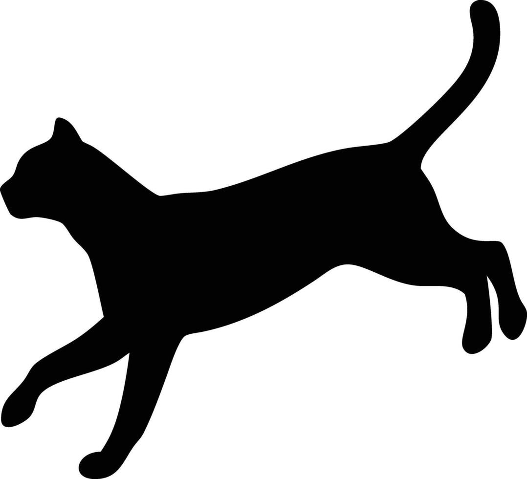 Jumping Cat Clipart for Playful Pet and Animated Designs. vector