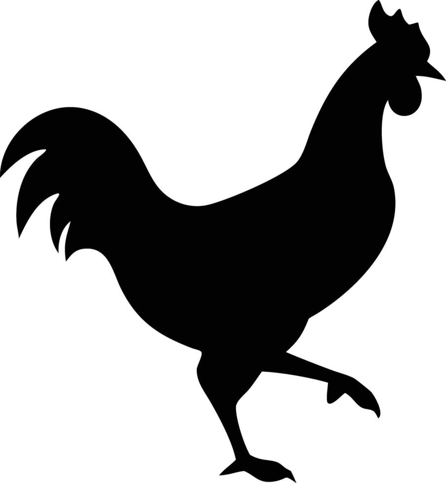 Bold Rooster Clipart for Farmhouse and Early Morning Themes. vector