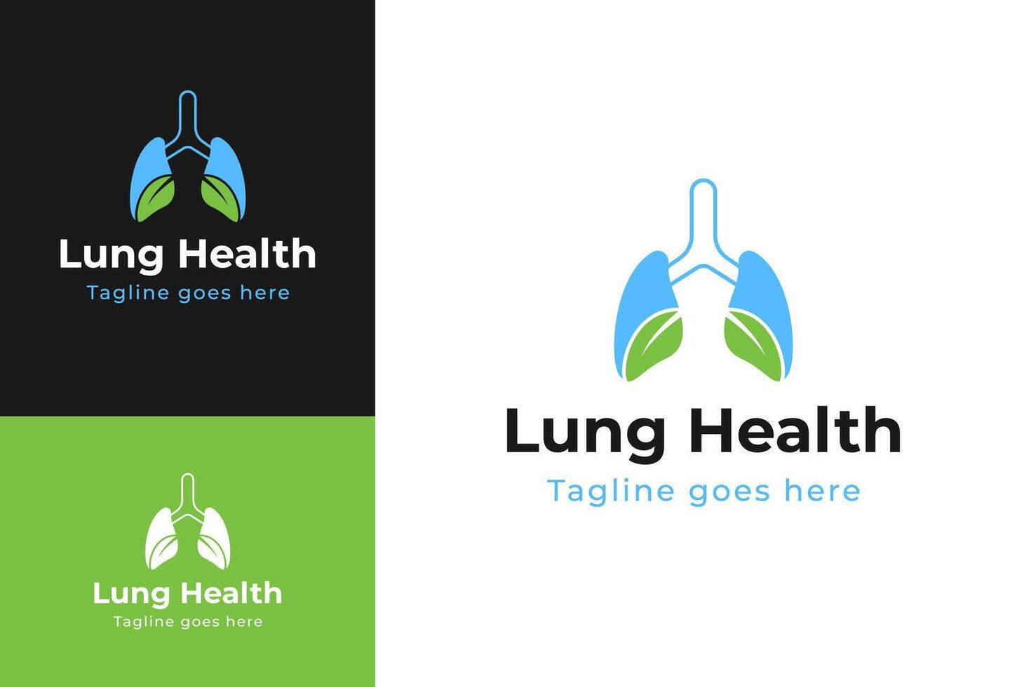 Lung with leaf natural logo design symbol illustration vector