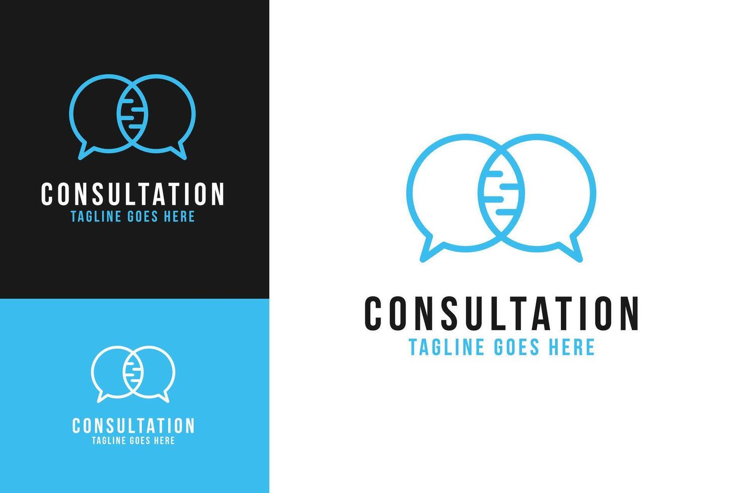 Consultation logo design template symbol illustration vector
