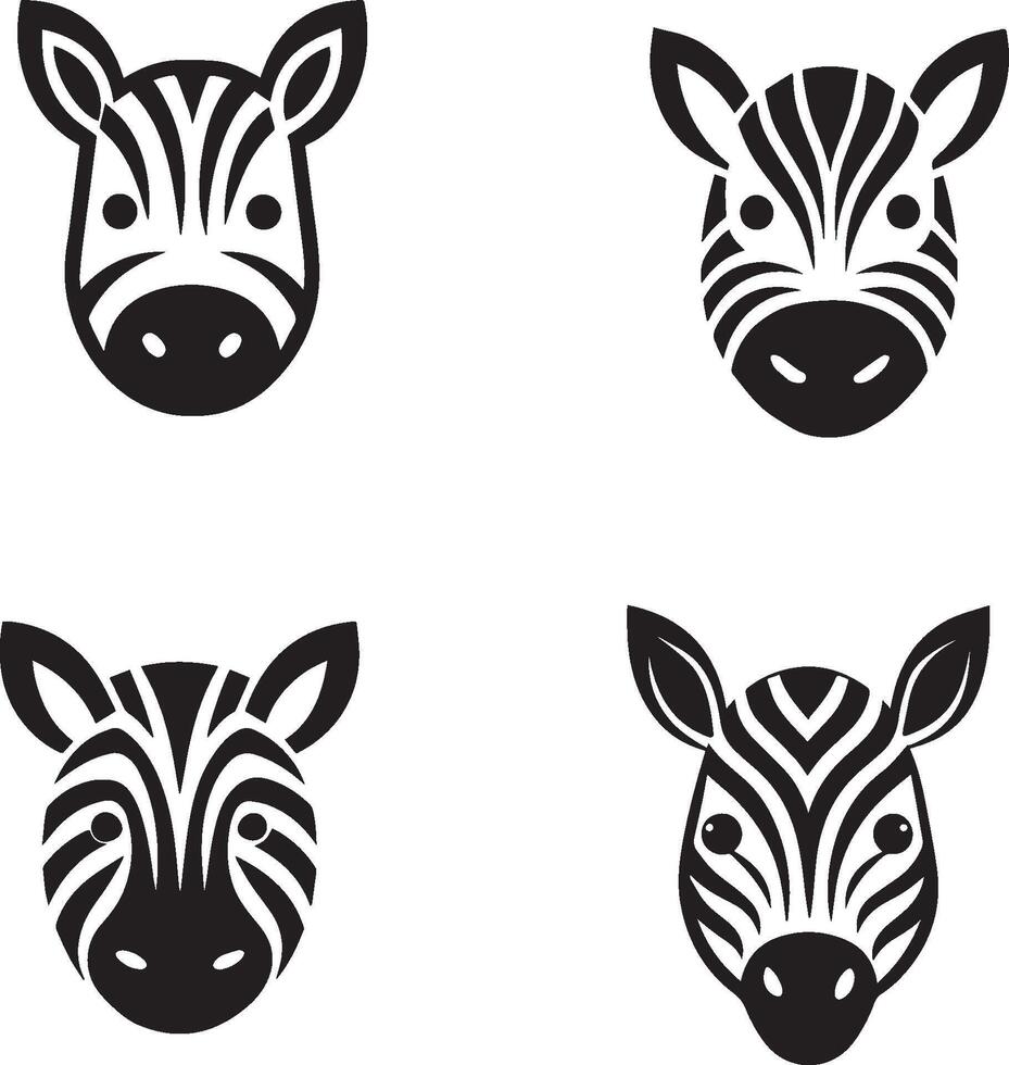 Silhouette illustration of zebra vector
