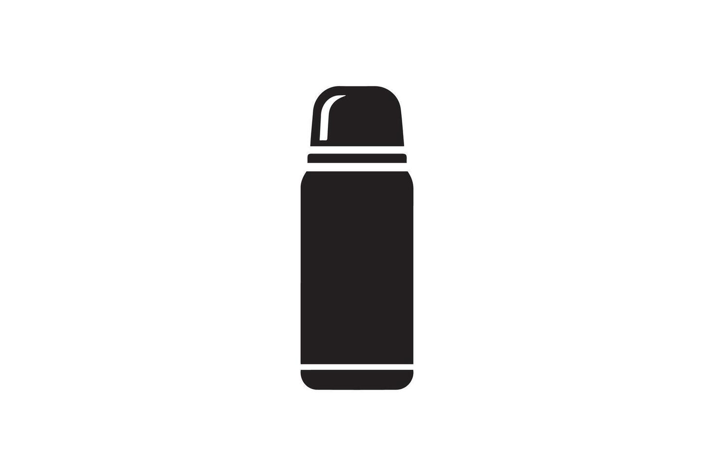 A black and white image of a bottle of water vector