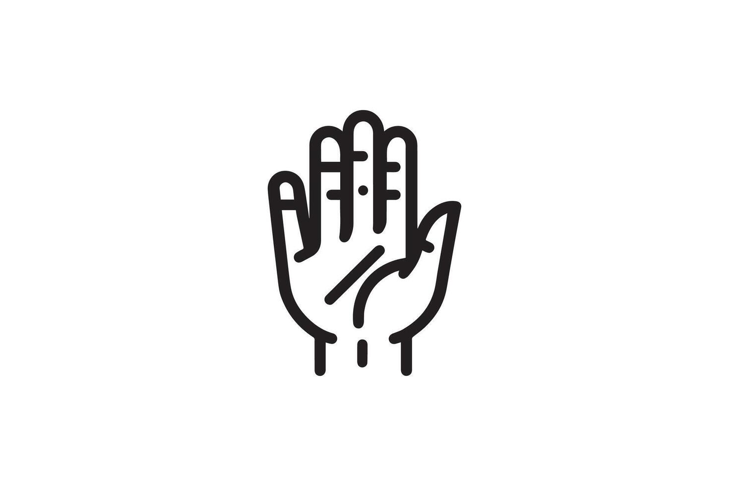 A hand with a finger up in the air vector