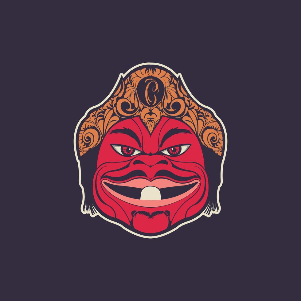 Cepot Wayang Kulit Character from Traditional Sundanese Indonesian Puppet vector