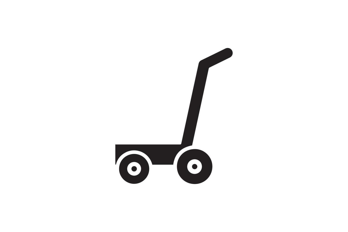 A black and white illustration of a toy trolley vector