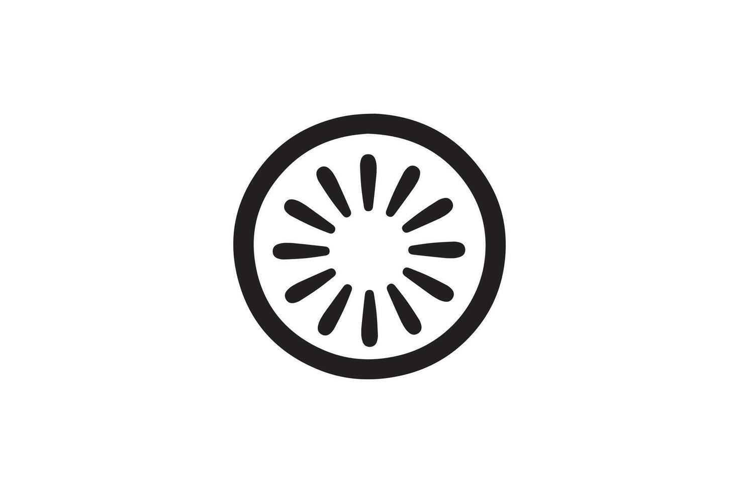 A black and white image of a circular shape vector