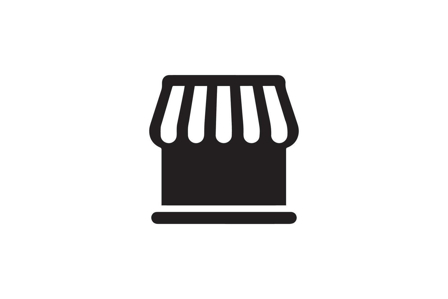 A black and white icon of a hat on a table vector
