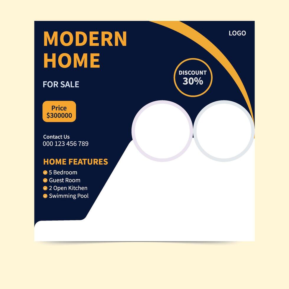 Realtor Social Media Post Template for Home Buyers and Sellers vector