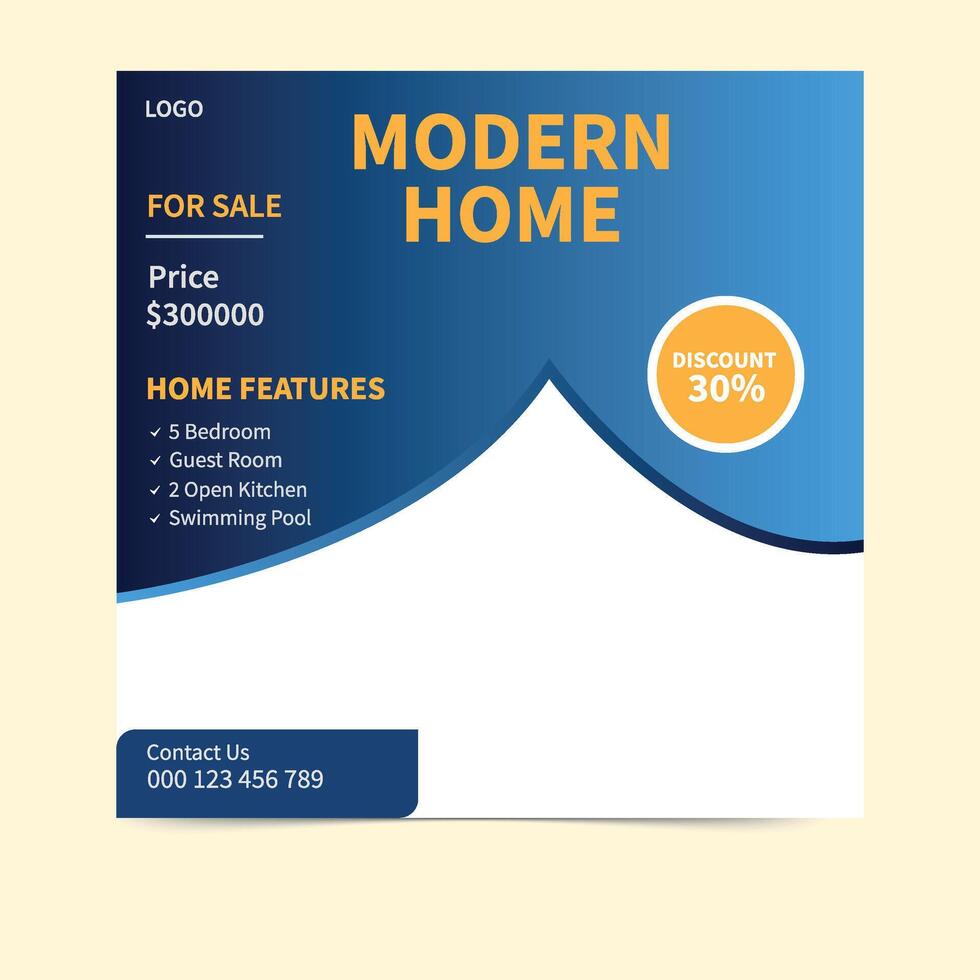 Creative Real Estate Post for Social Media Advertising vector