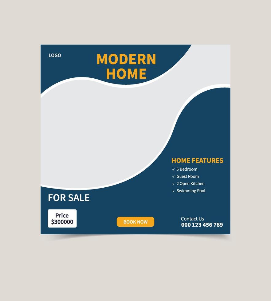 Real Estate Agent Social Media Banner for Property Promotion vector
