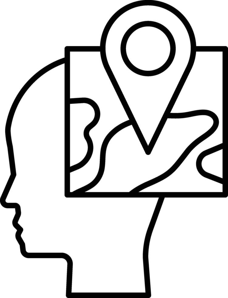 head with a dot on it vector