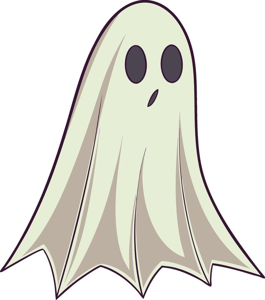 Transparent Watercolor Ghost with Soft Edges vector