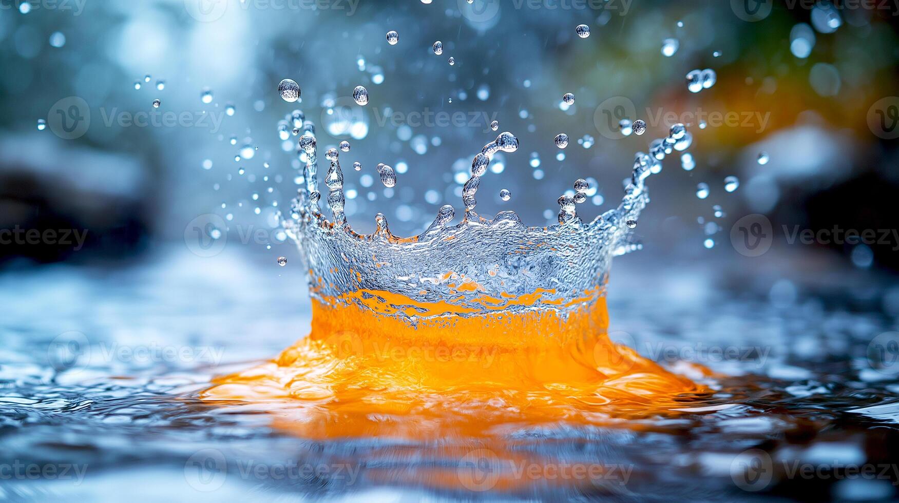Splash water in the river abstract form abstract background photo