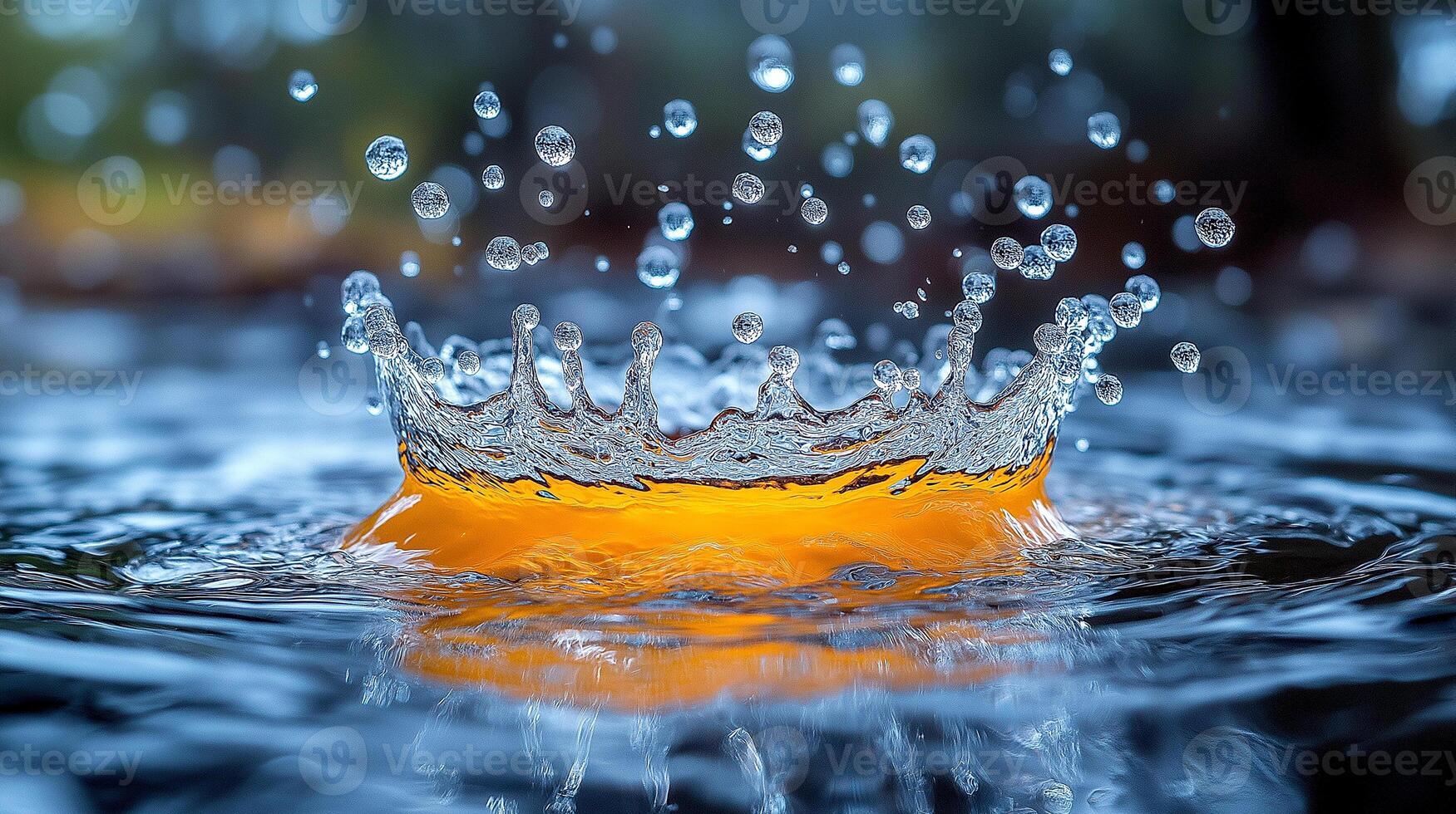 Transparent splash water in the river abstract form abstract background photo