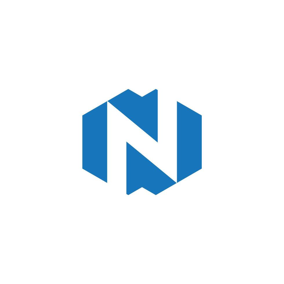 N Letter monogram Logo Design Illustration. N elegant and Professional icon design vector